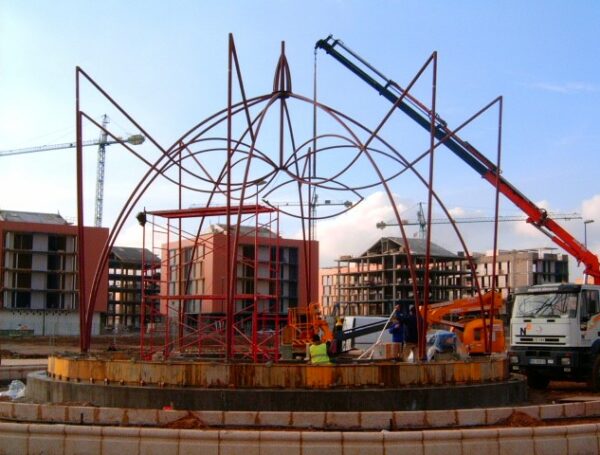 Montaje pérgola en parque