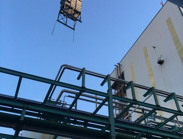 Instalación de filtro de mangas